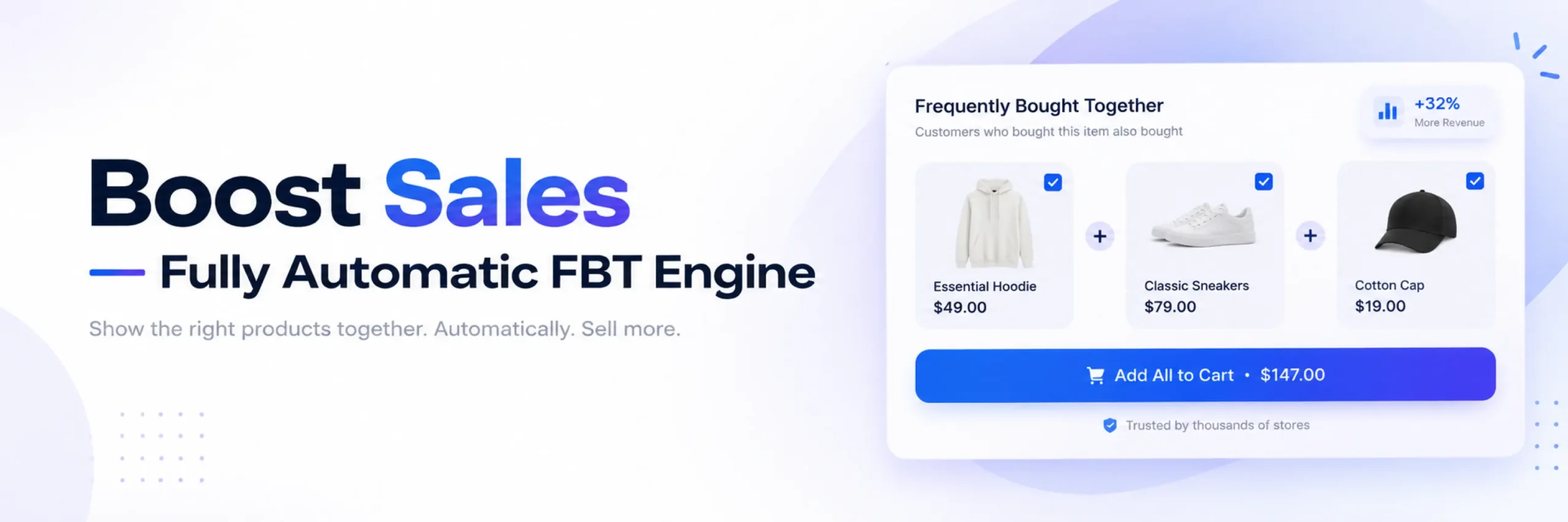 Boost Sales automated FBT recommendation engine
