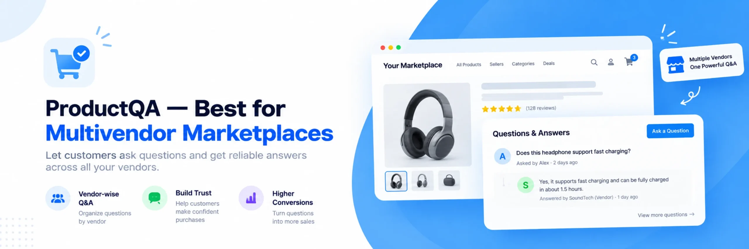 ProductQA multivendor marketplace customer question routing - best WooCommerce product Q&A plugins