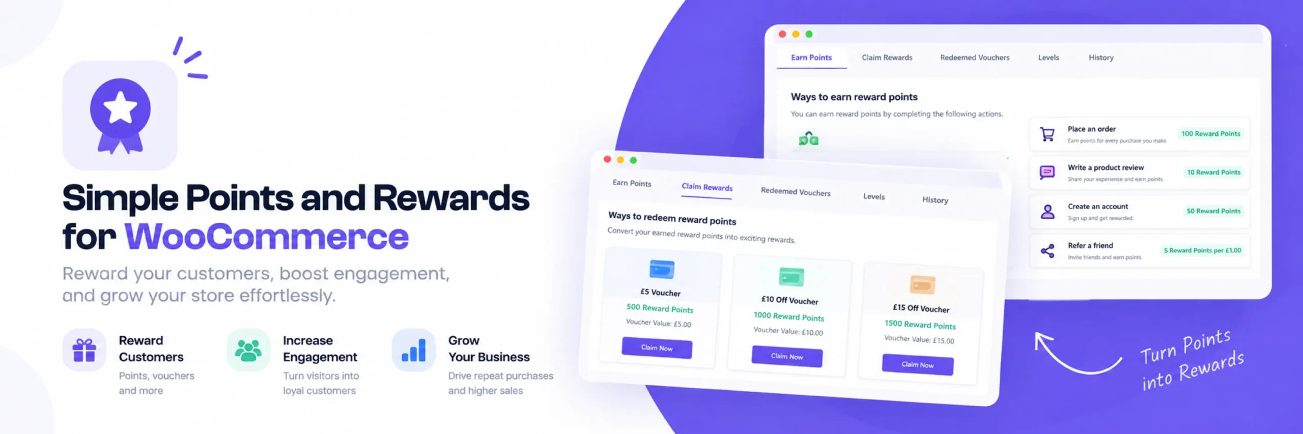 Simple Points and Rewards plugin settings for earning points through product reviews