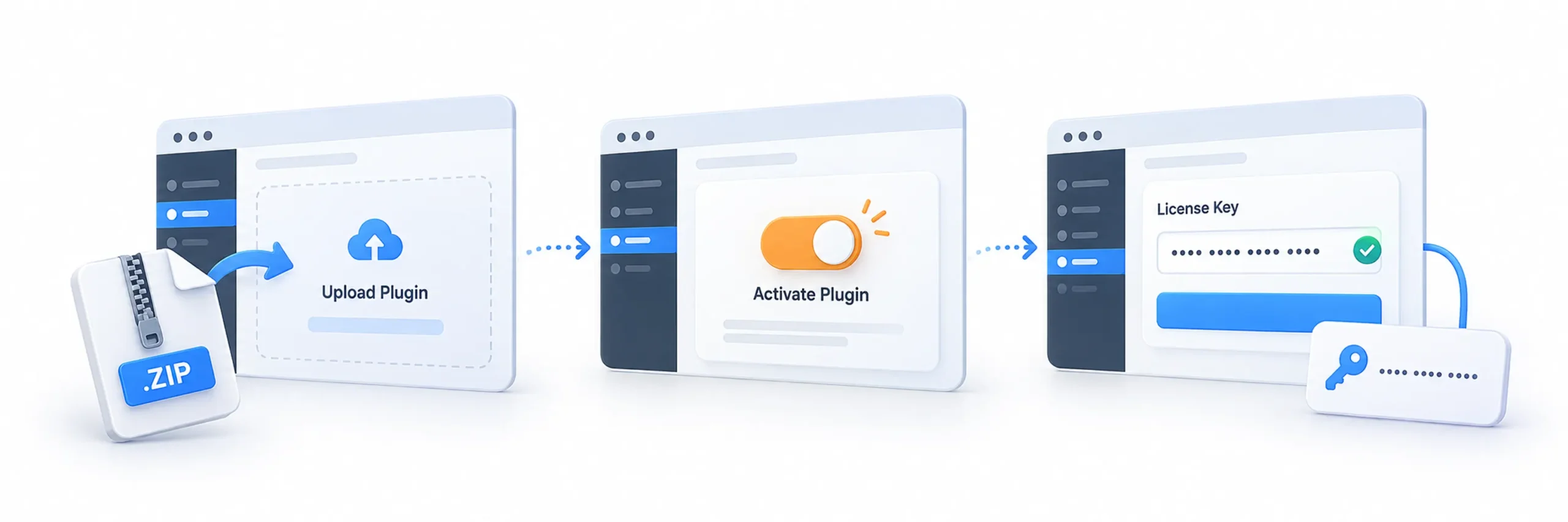 Installing and activating Hyoka Product Reviews plugin in WordPress admin dashboard