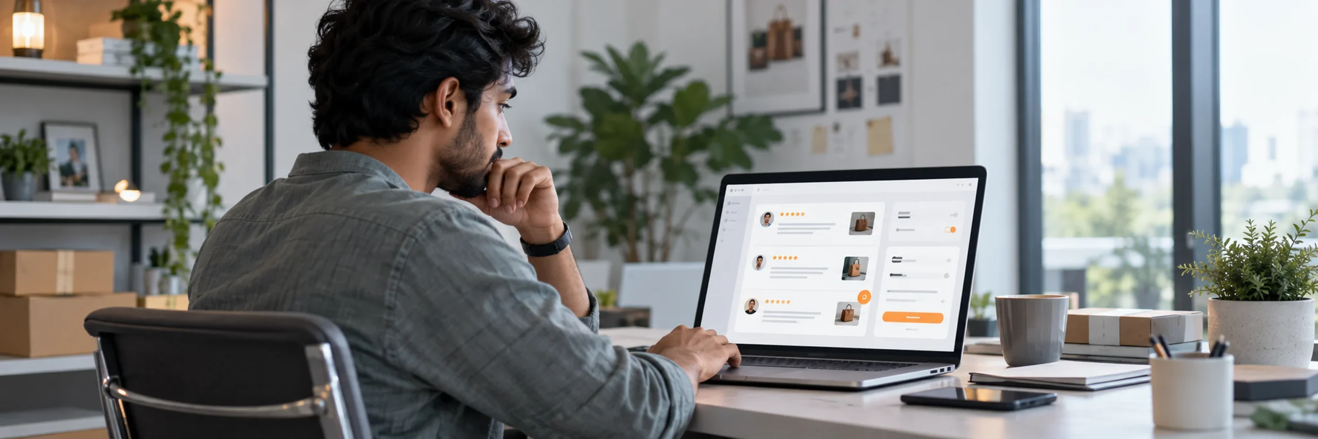 Moderating customer reviews and drafting merchant responses in WooCommerce review management