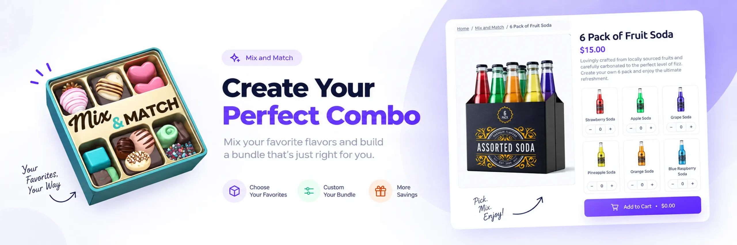 Mix and Match Products build your own case bundle builder