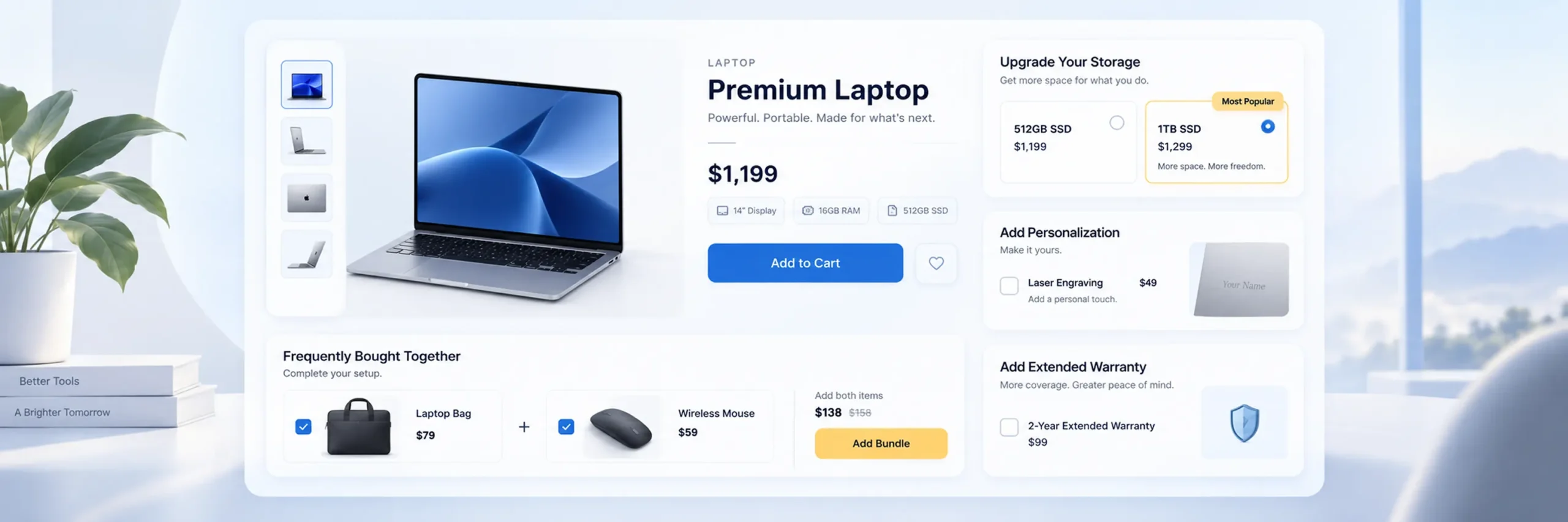 Frequently Bought Together bundle upsell idea on WooCommerce product page\