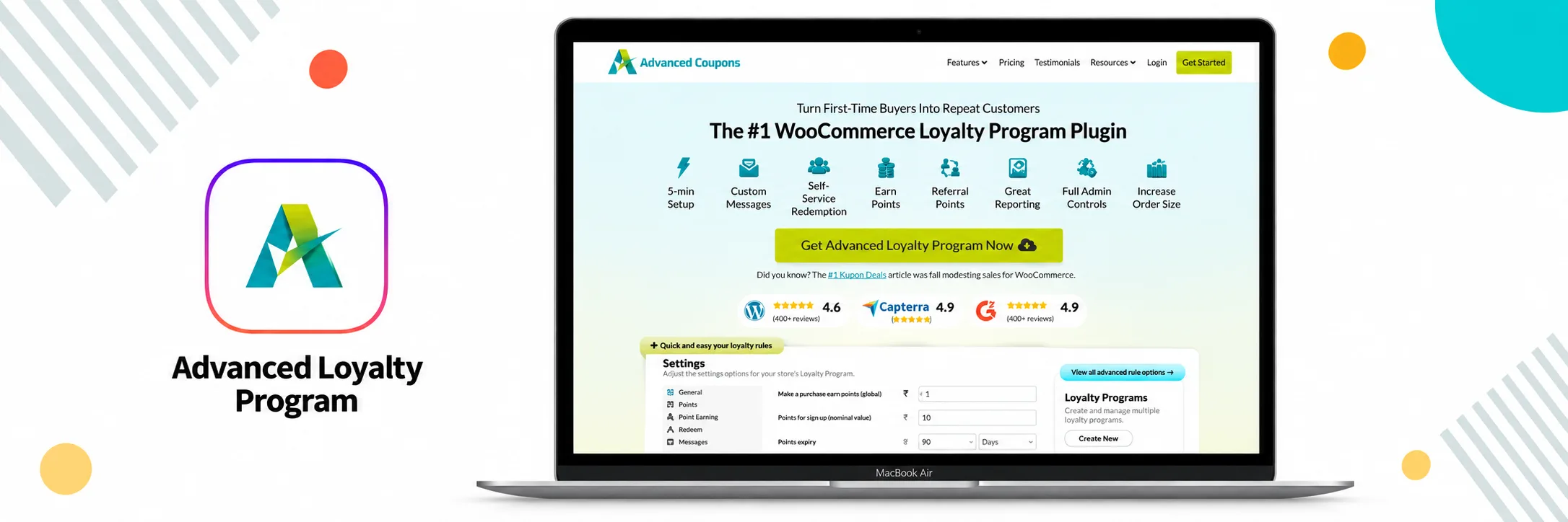 Advanced Coupons plugin loyalty program module rewarding customer product reviews